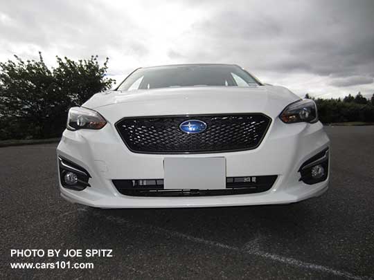 2017 Subaru Impreza optional front Sport Mesh Grill, showing on a Limited 4 door sedan