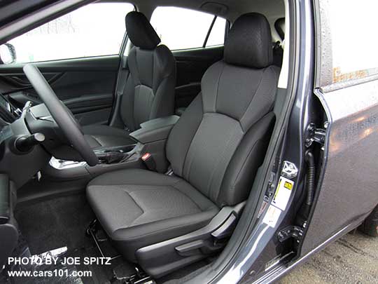 2017 Subaru Impreza 2.0i and Premium black cloth driver's seat. Carbide gray car