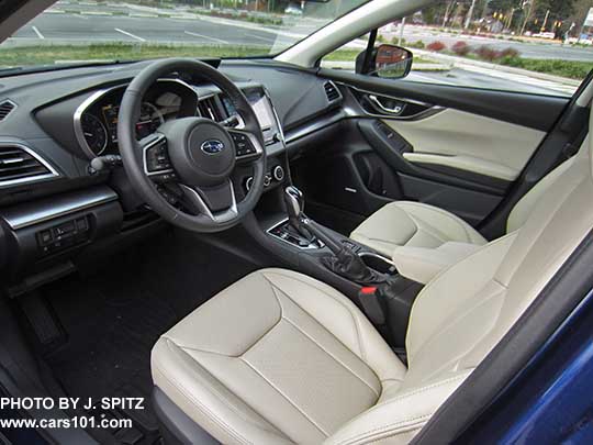 2017 Subaru Impreza Limited interior,  ivory leather shown