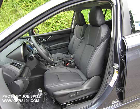 2017 Subaru Impreza Limited black leather, 6 way power driver's seat with silver stitching