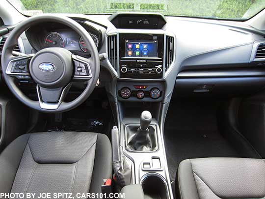 2017 Subaru Impreza 2.0i base model interior and dash, manual transmission