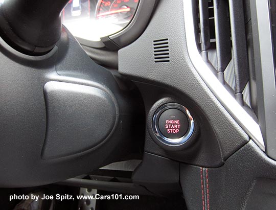 2017 Subaru Impreza pushbutton start/stop button standard on all Sport and Limited models.