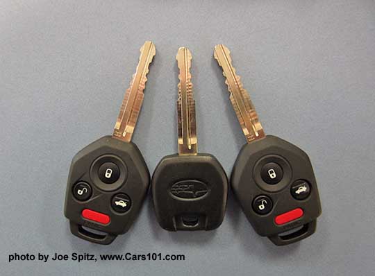 2017 Subaru Impreza 3 igntion keys, 2 with integrated remote, 1 valet key. All are immobilizer chipped.