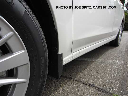 2017 Subaru Impreza 4 door sedan 2.0i, Premium and Limited lower rocker panel. Only the Sport model has the trim piece. Showing with Premium optional splash guards