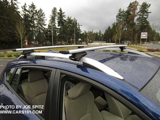 2017 Subaru Impreza Premium and Limited silver roof rack rails