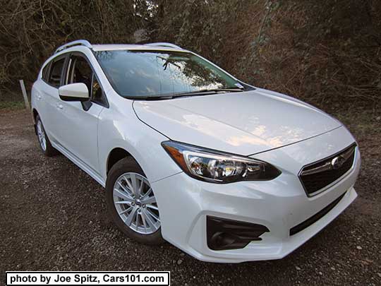 2017 Subaru Impreza Premium 5 door hatchback, crystal white