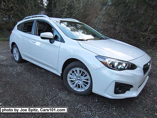 2017 Subaru Impreza Premium 5 door hatchback, crystal white