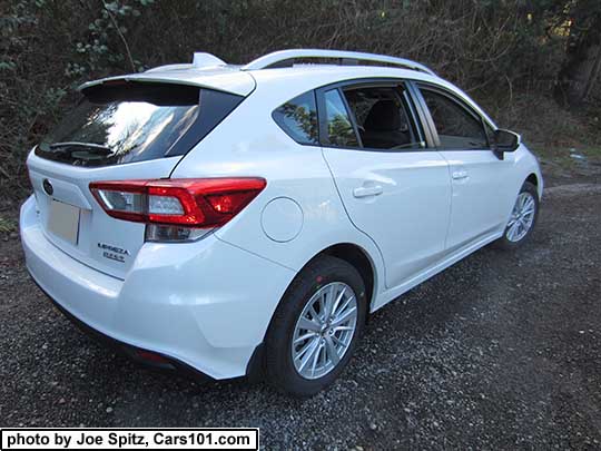 2017 Subaru Impreza Premium 5 door hatchback, crystal white