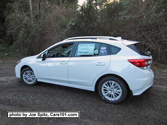 2017 Subaru Impreza Premium 5 door hatchback, crystal white