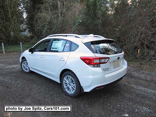 2017 Subaru Impreza Premium 5 door hatchback, crystal white