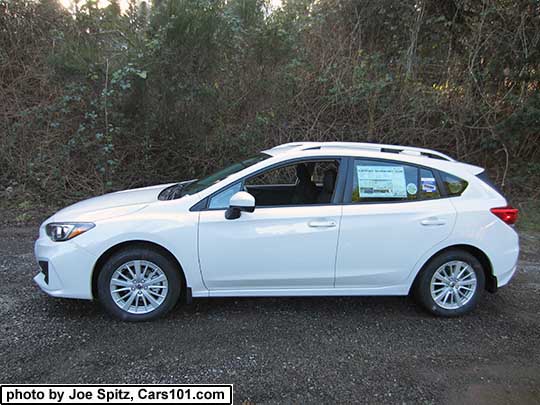 2017 Subaru Impreza Premium 5 door hatchback, crystal white