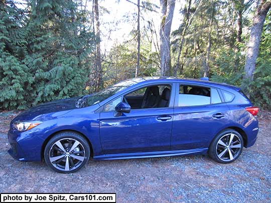 2017 Subaru Impreza Sport 5 door hatchback, Lapis Blue
