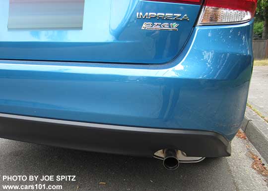 2017 Subaru Impreza 4 door sedan 2.0i base and Premium single rear exhaust.