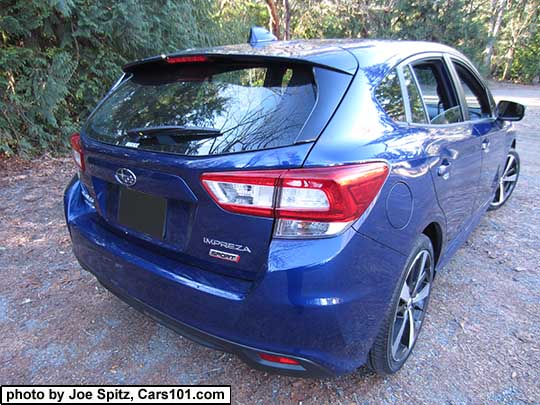 2017 Subaru Impreza Sport 5 door hatchback, Lapis Blue