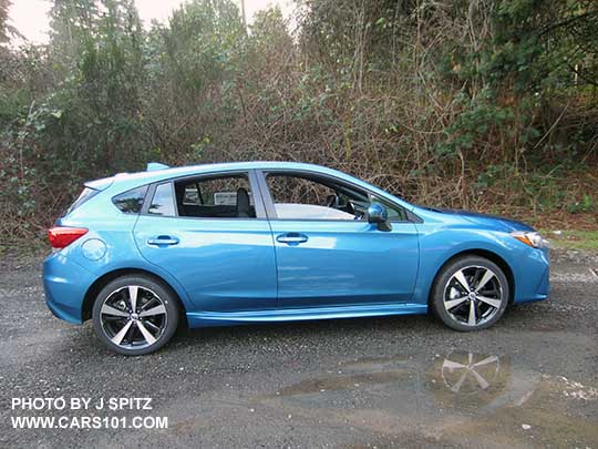 2017 Subaru Impreza Sport 5 door hatchback, Island Blue Pearl