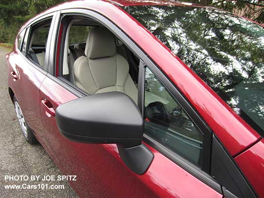 2017 Subaru Impreza 2.0i 5 door hatchback unpainted black outside mirror