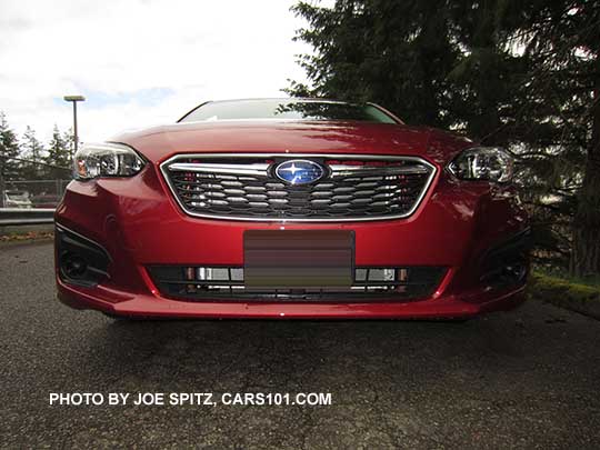 2017 Subaru Impreza 2.0i 5 door front grill. Venetian red shown.