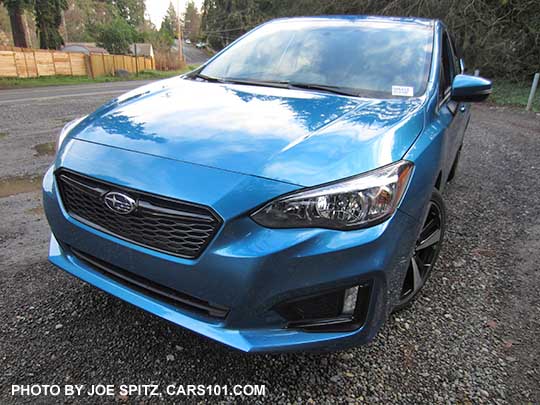 2017 Subaru Impreza Sport 5 door hatchback, Island Blue Pearl