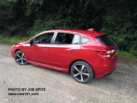 2017 Subaru Impreza Sport 5 door hatchback, Lithium Red Pearl Color