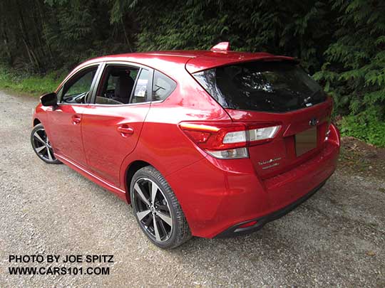 2017 Subaru Impreza Sport 5 door hatchback, Lithium Red Pearl Color