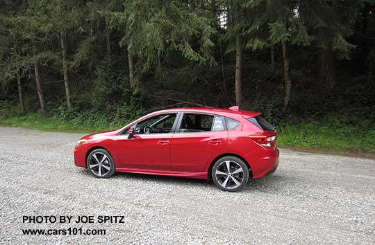 2017 Subaru Impreza Sport 5 door hatchback, Lithium Red Pearl Color