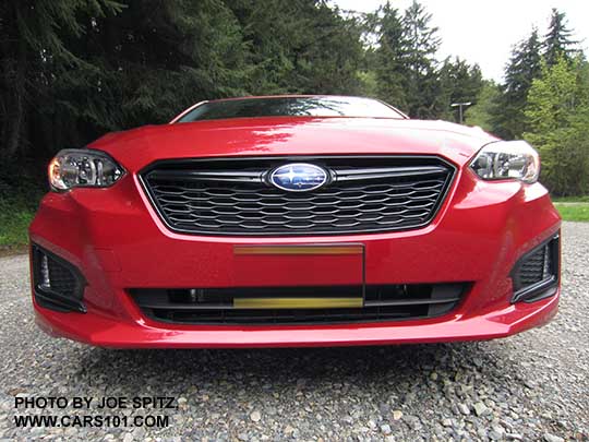 front grill 2017 Subaru Impreza Sport 5 door hatchback, Lithium Red Pearl Color