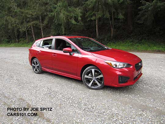 2017 Subaru Impreza Sport 5 door hatchback, Lithium Red Pearl Color