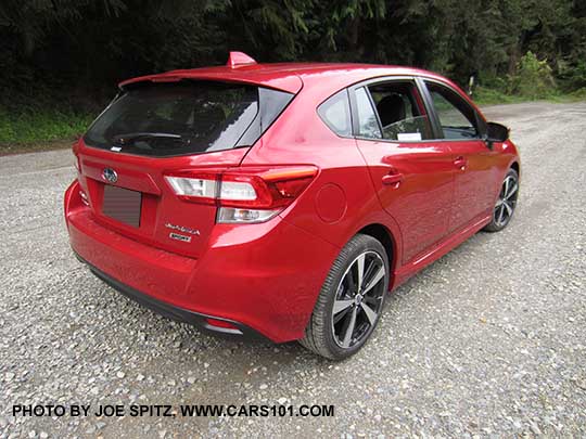 2017 Subaru Impreza Sport 5 door hatchback, Lithium Red Pearl Color