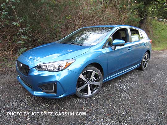 2017 Subaru Impreza Sport 5 door hatchback, Island Blue Pearl