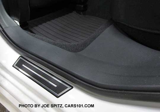 2017 Subaru Impreza optional door sill plates, rear door shown. A set is all 4 doors.