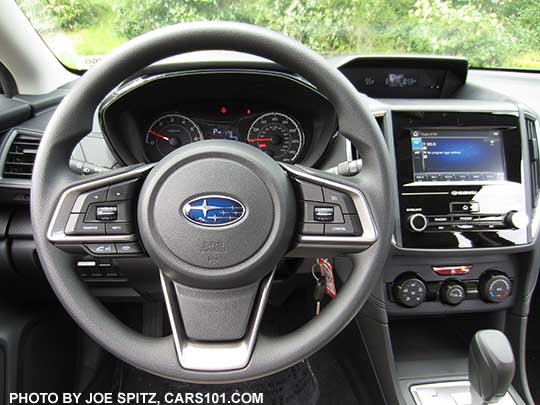 2017 Subaru Impreza 2.0i and Premium base model vinyl covered steering wheel,