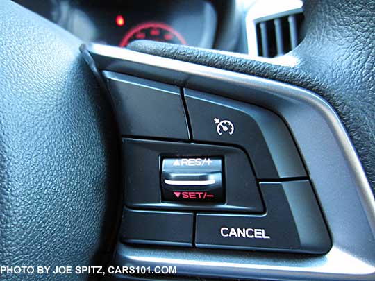 2017 Subaru Impreza 2.0i base and Premium model vinyl covered steering wheel cruise control