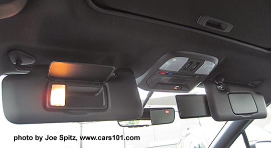 2017 Subaru Impreza sunvisor, with illuminated vanity mirrors on Sport and Limited models only