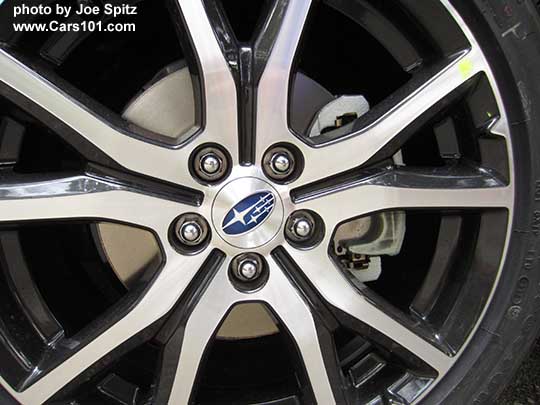 closeup of the 2017 Subaru Impreza Limited 17" machined alloy wheel
