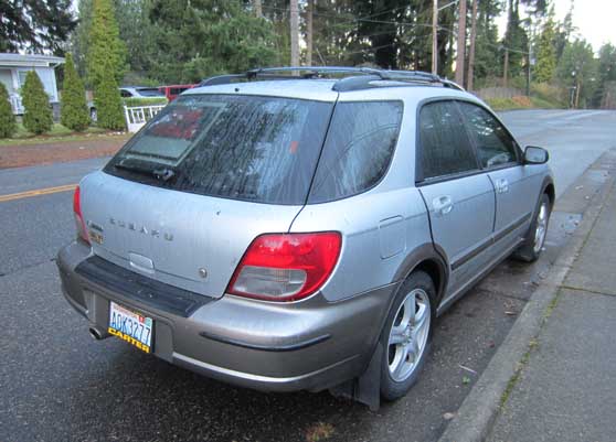 subaru impreza outback sport, 2002, silver