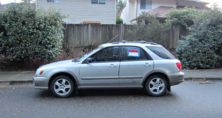 side view 2002 impreza outback sport