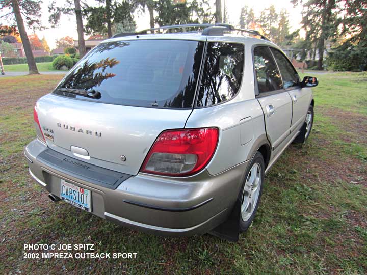 rear view 2002 Outback Sport