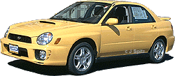 03 Sonic Yellow WRX sedan