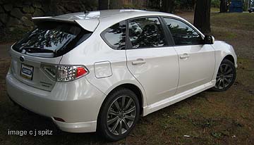 2009 Impreza WRX Premium 5 door wagon, white