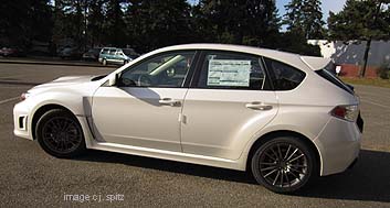 white 2011 WRX 5 door hatchback