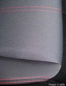 2011 WRX cloth, carbon black witrh red stitching