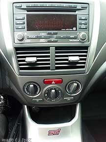 new STI SE model stereo and manual heater controls