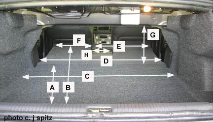 2007 legacy spec.B trunk measurements