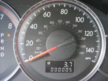 speedometer has both miles and kilometers