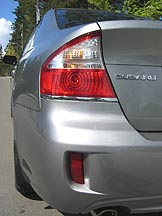 closeup of new for 2008 Legacy rear end