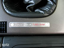 Legacy GT specB has an individually numbered placque