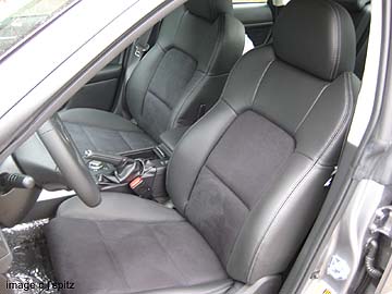 specB leather and perforated alcantara sport bucket seats