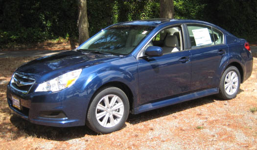 2010 Legacy Premium, azurite blue shown. Note the 16 alloys