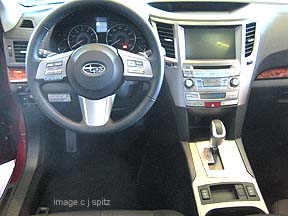 2010 Subaru Legacy with Navigation dashboard