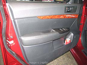 2010 legacy with bottle holders in the door panel